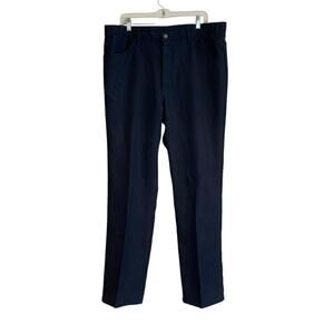 Vintage 90s Levis Navy Dacron Polyester Dress Pants Blue W40 L32 Made in USA